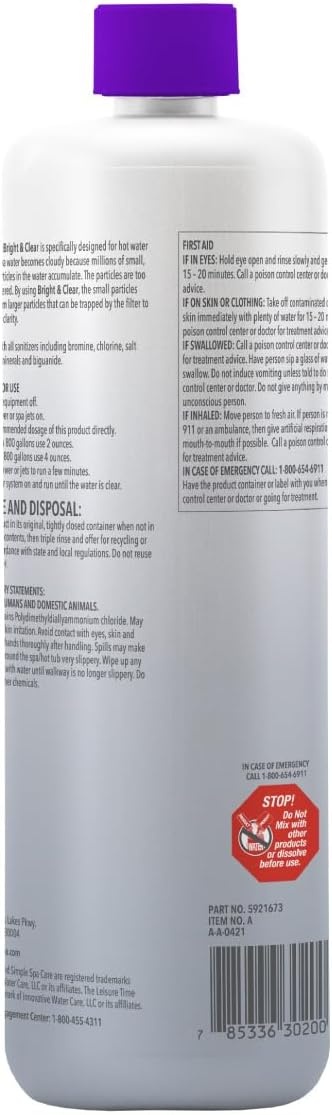 image:imageLeisure Time A Spa Bright and Clear Clarifying Formula for Enhanced Water Clarity and Filter Performance in Spas 2lbs2Pack