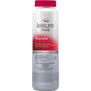 image:imageLeisure Time RENU2 Renew NonChlorine Shock Treatment NonChlorine Oxidizer for Hot Tubs and Spas Restores Water Clarity and Freshness Gentle on Skin 22 lbs