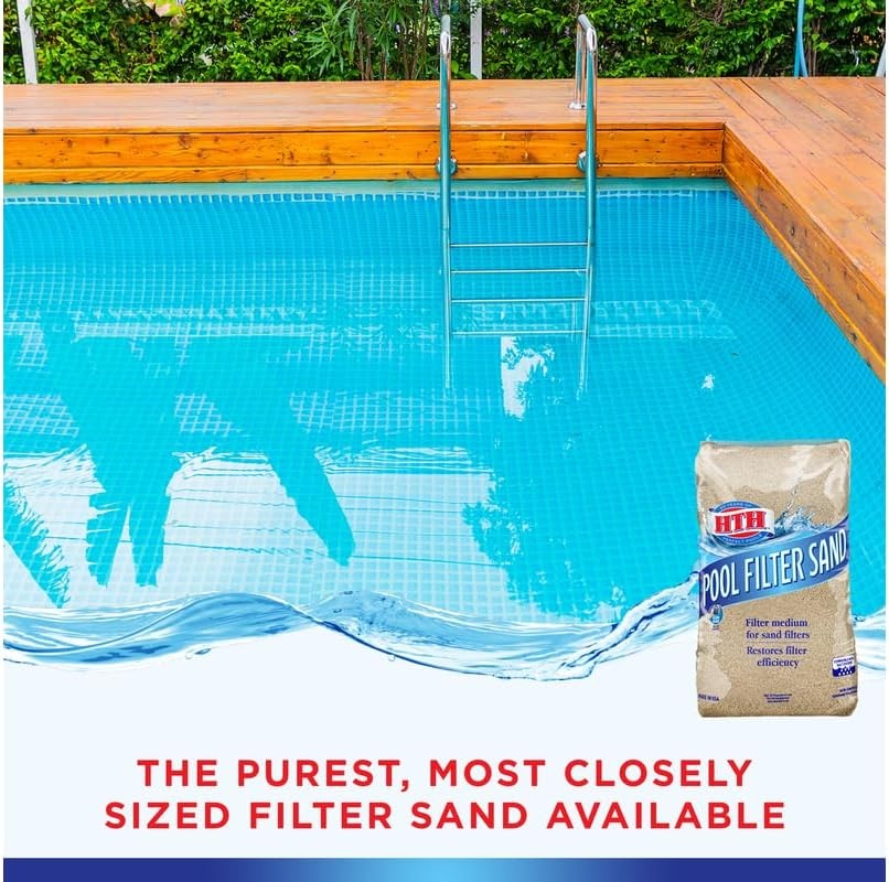 image:imageHTH 67120 Swimming Pool Care Pool Filter Sand 50lb  HighQuality Filtration Media for Clean Water