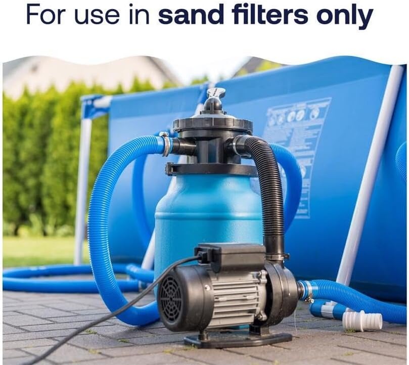 image:imageHTH 67120 Swimming Pool Care Pool Filter Sand 50lb  HighQuality Filtration Media for Clean Water