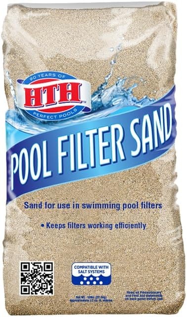 image:imageHTH 67120 Swimming Pool Care Pool Filter Sand 50lb  HighQuality Filtration Media for Clean Water