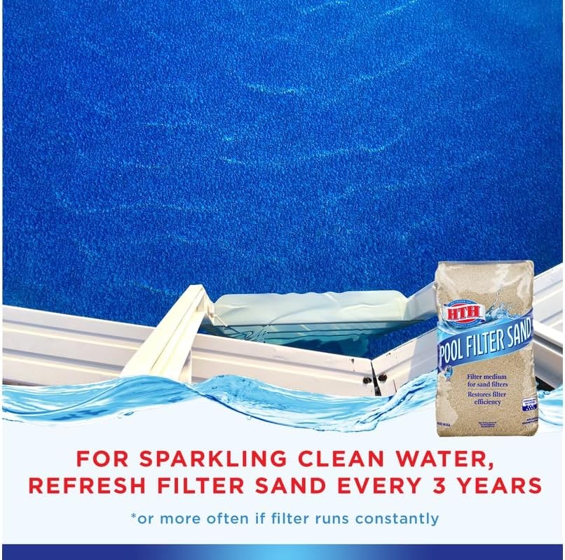 image:imageHTH 67120 Swimming Pool Care Pool Filter Sand 50lb  HighQuality Filtration Media for Clean Water