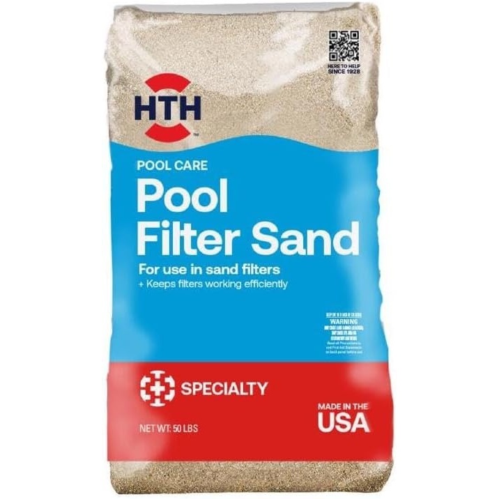 image:imageHTH 67120 Swimming Pool Care Pool Filter Sand 50lb  HighQuality Filtration Media for Clean Water