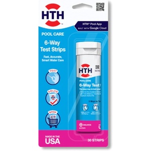 image:imageHTH 1274 MultiPurpose 6Way Kt Test Strips for Swimming Pools Chemical Tester 30 ctTest Strips