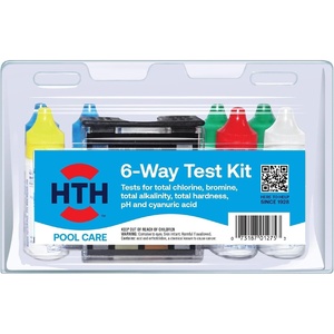 image:imageHTH 1276 Swimming Pool Care 6 Way Test Strips Swimming Pool Water Chemical Tester 30 StripsNo Size