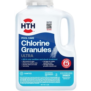 image:imageHTH 22017 Swimming Pool Care Chlorine Granules Ultra Swimming Pool Chlorinating Sanitizer amp Shock 5lb