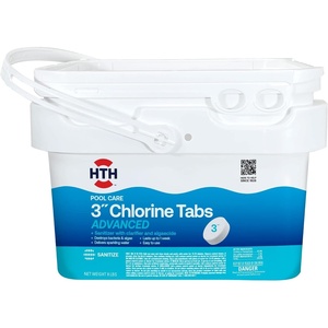 image:imageHTH 42056 Swimming Pool Care 3 Chlorine Tabs Ultra Swimming Pool Chlorinating Sanitizer 8lb8 lb Bucket
