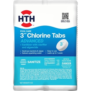 image:imageHTH 42056 Swimming Pool Care 3 Chlorine Tabs Ultra Swimming Pool Chlorinating Sanitizer 8lb8 oz