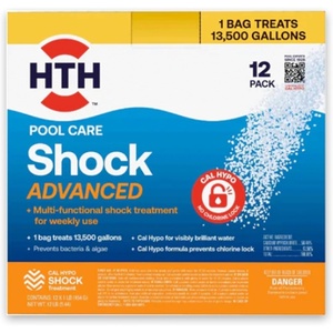 image:imageHTH 52036R Pool Care Shock Advanced Swimming Pool Chemical  Cal Hypo Formula Prevents Bacteria amp Algae Restores Crystal Clear Water  Shock Treatment 6 Pack12 Pack