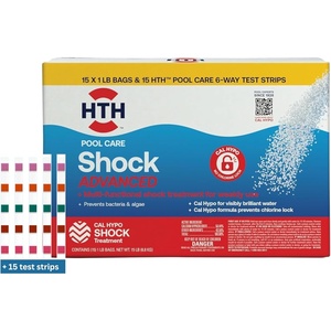 image:imageHTH 52036R Pool Care Shock Advanced Swimming Pool Chemical  Cal Hypo Formula Prevents Bacteria amp Algae Restores Crystal Clear Water  Shock Treatment 6 Pack15 Pack