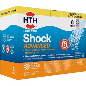 image:imageHTH 52036R Pool Care Shock Advanced Swimming Pool Chemical  Cal Hypo Formula Prevents Bacteria amp Algae Restores Crystal Clear Water  Shock Treatment 6 Pack6 Pack