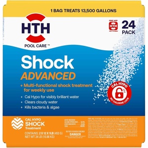image:imageHTH 52036R Pool Care Shock Advanced Swimming Pool Chemical  Cal Hypo Formula Prevents Bacteria amp Algae Restores Crystal Clear Water  Shock Treatment 6 Pack24 Pack