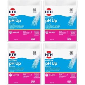 image:imageHTH 67058 Swimming Pool Care pH Up Raises pH Swimming Pool Chemical 4 Lbs4 lbs Pack of 4