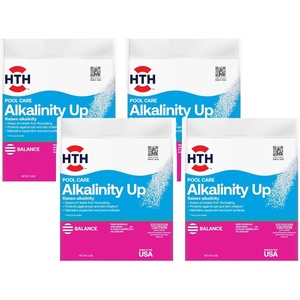 image:imageHTH 67060 Swimming Pool Care Alkalinity Up Raises Alkalinity Swimming Pool Chemical Stabilizes pH Fluctuation 5 Lbs1 Count Pack of 4