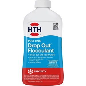 image:imageHTH 67080 Swimming Pool Care Drop Out Flocculant  Clears Cloudy Water Fast32 Fl Oz Pack of 1