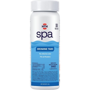 image:imageHTH Spa 86108 Bromine Tabs Chemical Sanitizer for Spas amp Hot Tubs  Fits All Floaters for Easy Application Creates Soft Water Feel No Chlorine Odor Eliminates Bacteria amp Algae 2 lbs