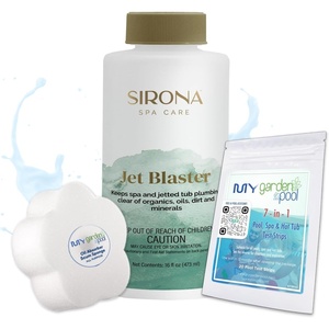 image:imageSirona 82113 Jet Blaster 16 fl Oz  Includes My Garden Pool 20 Ct Test Strips amp Scum Sponge  Cleans Spa amp Hot Tub Jets for Optimal Performance